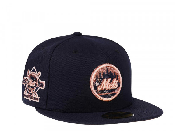 New Era New York Mets 25th Anniversary Navy Copper Peach Edition 59Fifty Fitted Cap