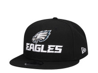 New Era Philadelphia Eagles Black Script Edition 9Fifty Snapback Cap