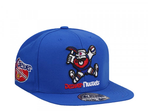 Mitchell & Ness Denver Nuggets Logo History Hardwood Classic Dynasty Fitted Cap