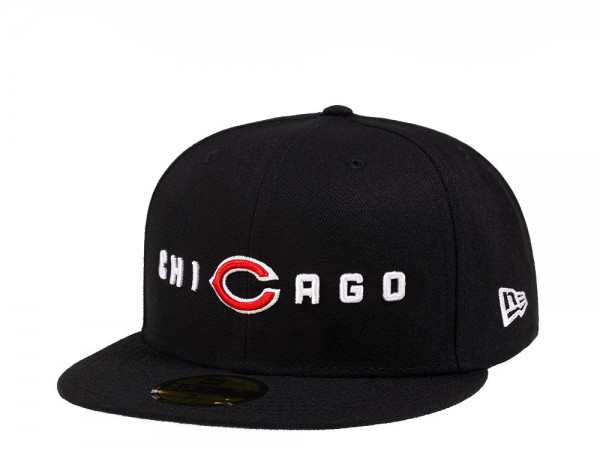 New Era Chicago Bears Alternate Black Crimson Collection 59Fifty Fitted Cap