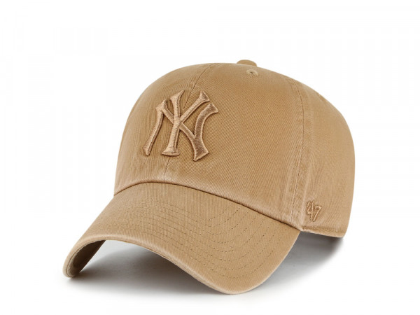 47Brand New York Yankees Camel Clean up Strapback Cap