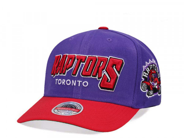 Mitchell & Ness Toronto Raptors Shredder Stretch Hardwood Classic Red Flex Snapback Cap