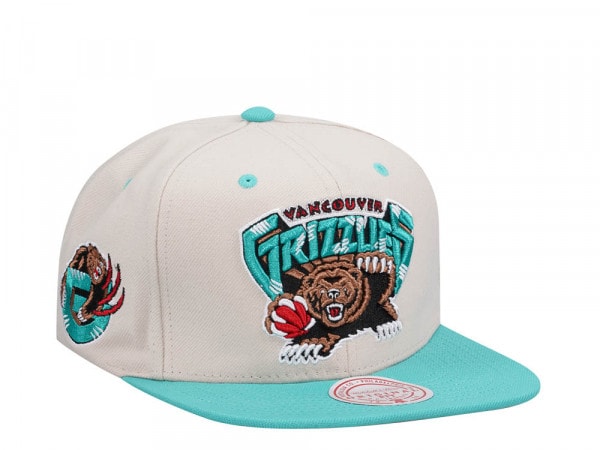 Mitchell & Ness Vancouver Grizzlies Sail Off White Two Tone Snapback Cap