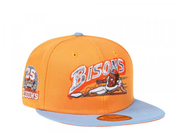 New Era Buffalo Bisons 25th Anniversary Iced Orange Prime Edition 59Fifty Fitted Cap