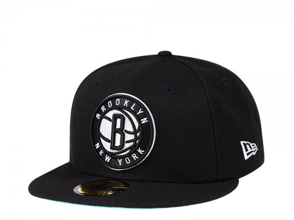 New Era Brooklyn Nets Black and Mint Edition 59Fifty Fitted Cap
