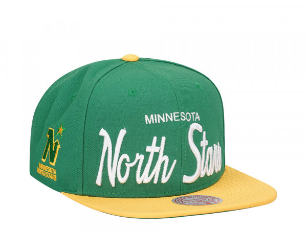 Mitchell & Ness Minnesota North Stars Vintage Script Snapback Cap