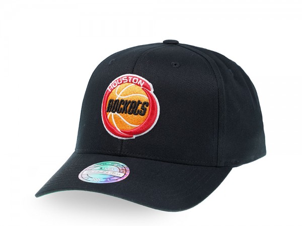 Mitchell & Ness Houston Rockets Simple Black 110 Flex Snapback Cap