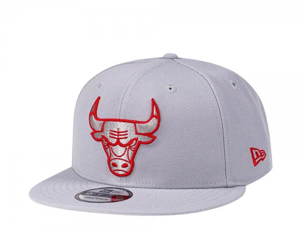 New Era Chicago Bulls Gray Red Pop Edition 9Fifty Snapback Cap