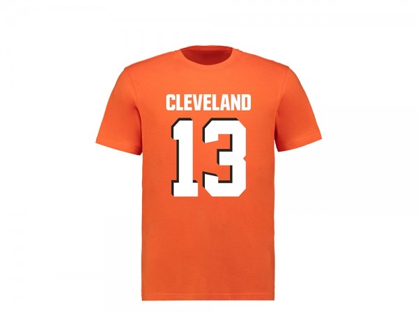Fanatics Cleveland Browns Odell Beckham Jr Name & Number T-Shirt Orange