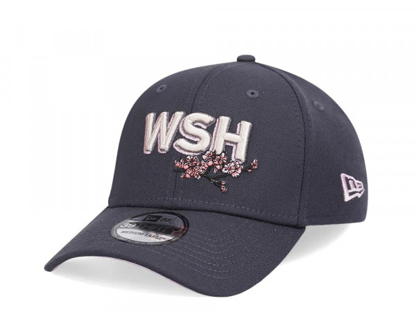 New Era Washington Nationals Gray and Pink Bloom Edition 39Thirty Stretch Cap