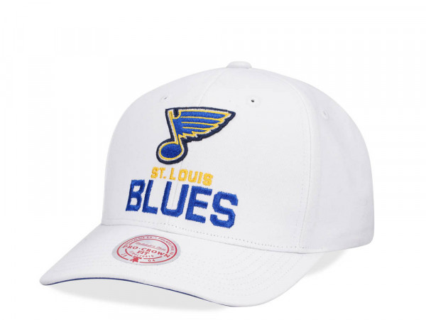 Mitchell & Ness St. Louis Blues All in Pro White Snapback Cap