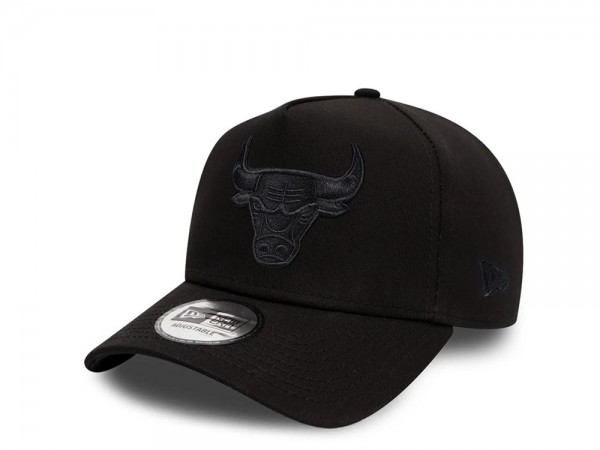 New Era Chicago Bulls All Black A Frame Snapback Cap