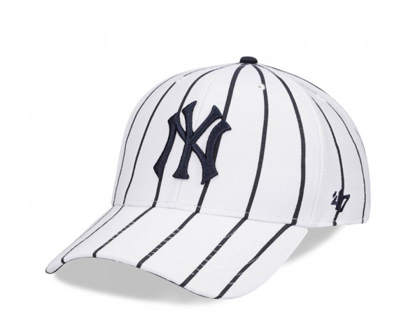 47Brand New York Yankees White Bird Cage MVP Strapback Cap