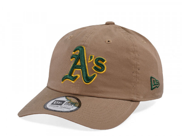 New Era Oakland Athletics Khaki Casual Classic Edition Strapback Cap