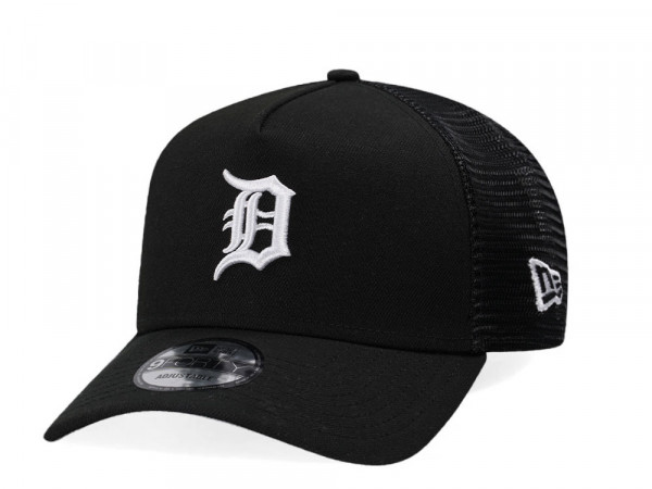 New Era Detroit Tigers Black Trucker Edition A Frame Snapback Cap
