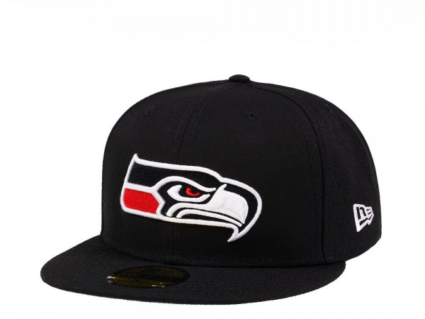 New Era Seattle Seahawks Black Crimson Collection 59Fifty Fitted Cap