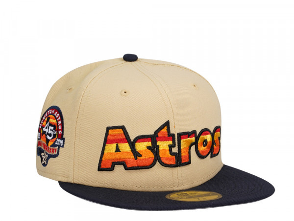 New Era Houston Astros 45th Anniversary Vegas Script Two Tone Edition 59Fifty Fitted Cap