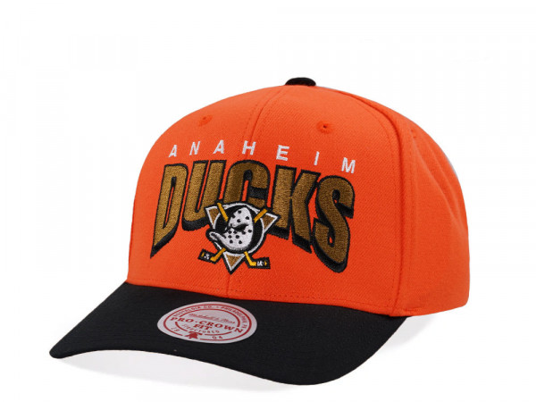Mitchell & Ness Anaheim Ducks Pro Crown Fit Orange Snapback Cap
