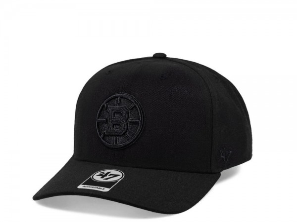 47brand Boston Bruins Black Team Color Pop DP Snapback Cap
