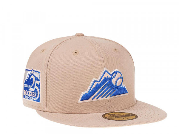New Era Colorado Rockies 25th Anniversary Sand Peach Edition 59Fifty Fitted Cap