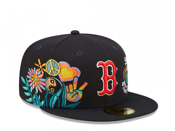New Era Boston Red Sox 9x World Series Champions - Navy Groovy Edition 59Fifty Fitted Cap