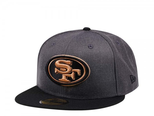 New Era San Francisco 49ers Heather Graphite Edition 59Fifty Fitted Cap