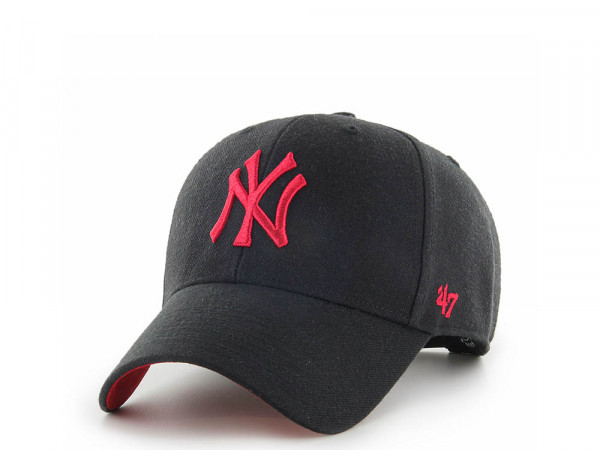 47Brand New York Yankees Black and Red Classic Snapback Cap