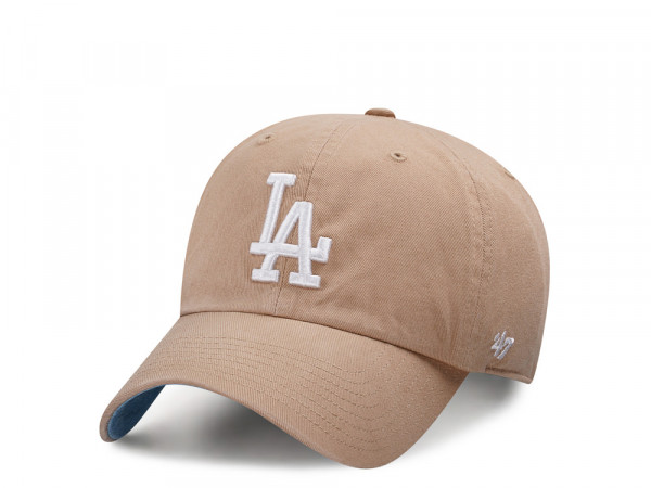 47Brand Los Angeles Dodgers Khaki Ballpark Clean up Strapback Cap