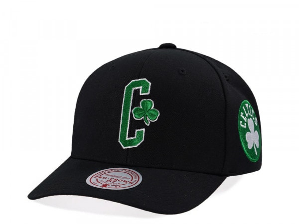 Mitchell & Ness Boston Celtics Pro Crown Fit Black Snapback Cap