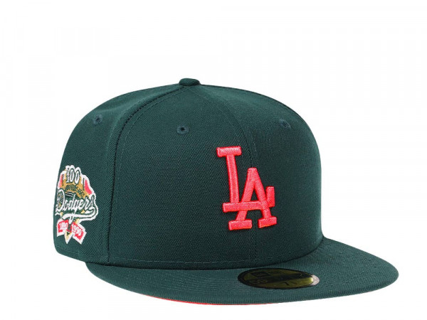 New Era Los Angeles Dodgers 100th Anniversary Hot Melon Edition 59Fifty Fitted Cap