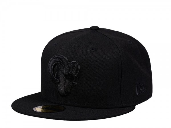 New Era Los Angeles Rams Black on Black Edition 59Fifty Fitted Cap