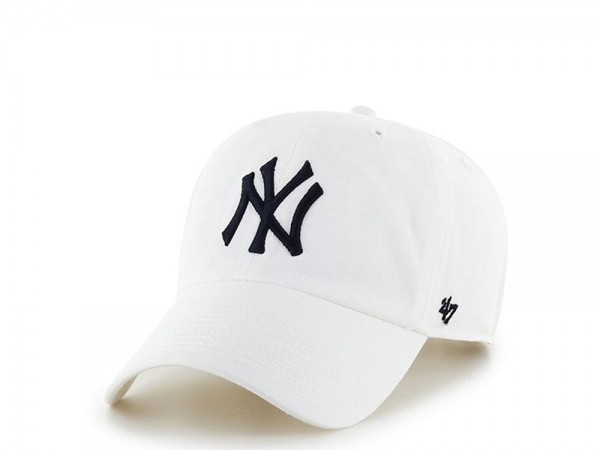 47Brand New York Yankees Clean Up White Strapback Cap