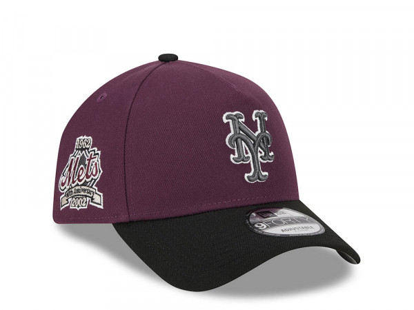 New Era New York Mets 40th Anniversary Two Tone Plum 9Forty A Frame Snapback Cap