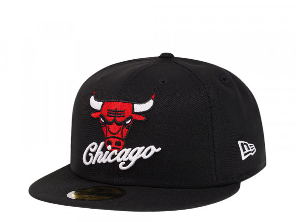 New Era Chicago Bulls Black Duallogo Edition 59Fifty Fitted Cap