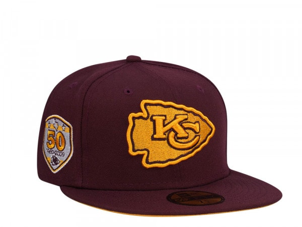 New Era Kansas City Chiefs Maroon Gold Edition 59Fifty Fitted Cap