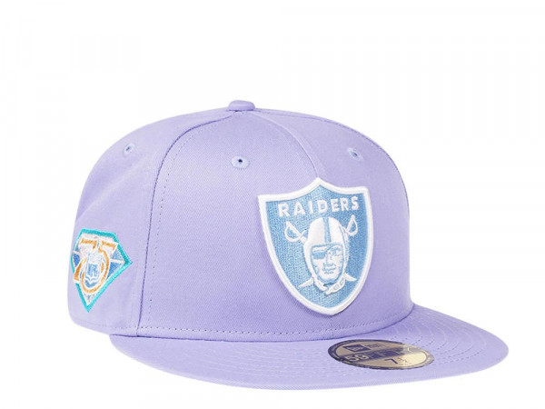 New Era Las Vegas Raiders NFL 75th Anniversary Lavender Edition 59Fifty Fitted Cap
