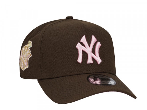 New Era New York Yankees World Series 1957 Brown Pink A Frame 9 Forty Snapback Cap