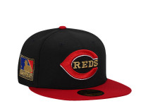 New Era Cincinnati Reds MLB 125th Anniversary Black Two Tone Edition 59Fifty Fitted Cap