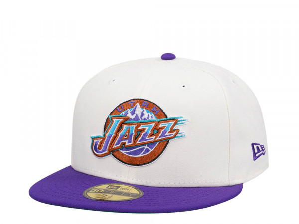 New Era Utah Jazz Chrome Purple Two Tone Edition 59Fifty Fitted Cap