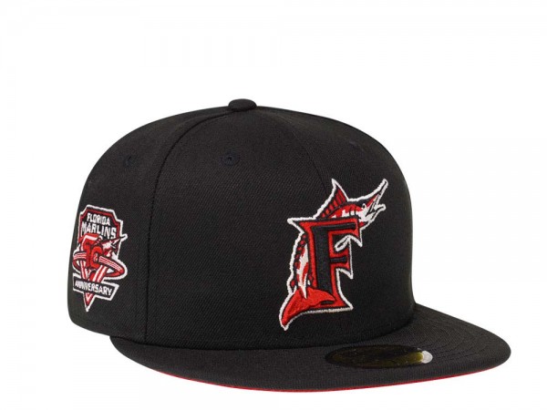 New Era Florida Marlins 10th Anniversary Black and Red Edition 59Fifty Fitted Cap