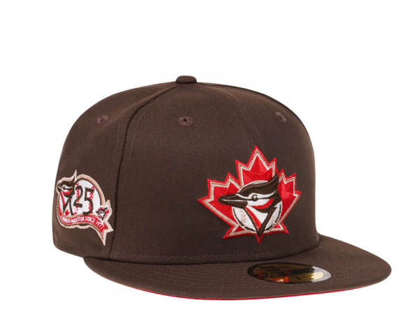 New Era Toronto Blue Jays 25th Anniversary Coffee Red Edition 59Fifty Fitted Cap