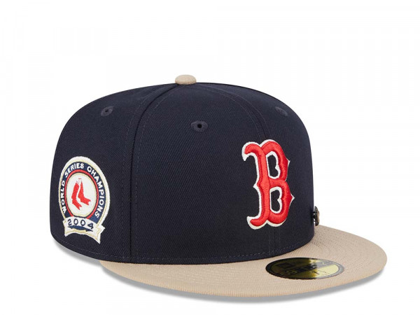 New Era Boston Red Sox World Series Champions 2004 Varsity Pin Two Tone Edition 59Fifty Fitted Cap
