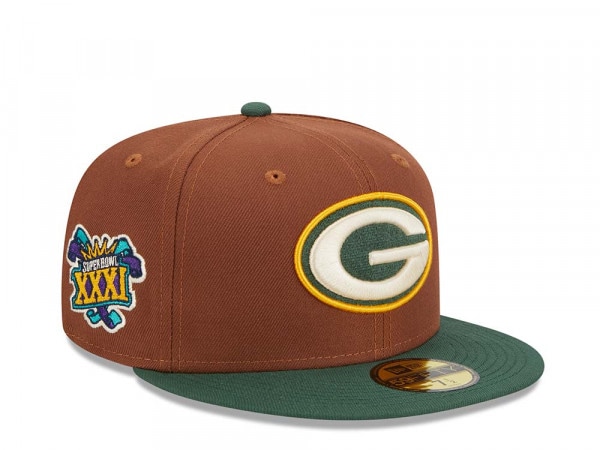 New Era Green Bay Packers Super Bowl XXXI Harvest Two Tone Edition 59Fifty Fitted Cap