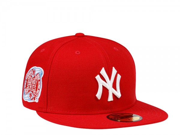 New Era New York Yankees Subway Series Scarlet Glacier Blue Edition 59Fifty Fitted Cap