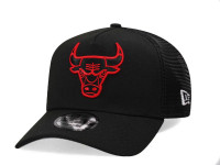 New Era Chicago Bulls Black Trucker A Frame 9Forty Snapback Cap