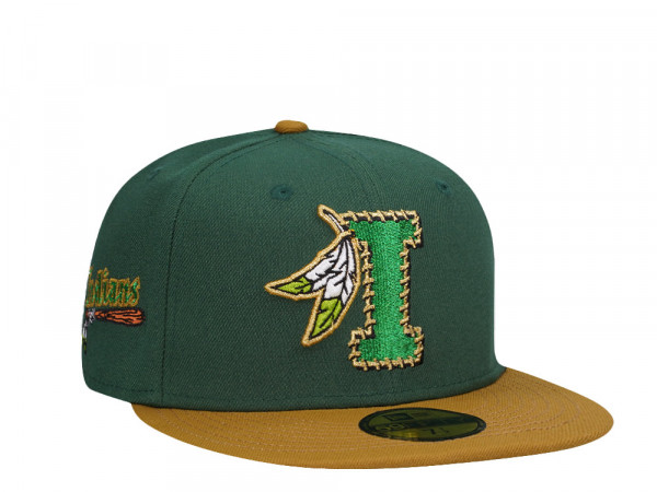 New Era Kinston Indians Green Metallic Prime Two Tone Edition 59Fifty Fitted Cap