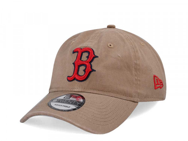 New Era Boston Red Sox Khaki 9Twenty Strapback Cap
