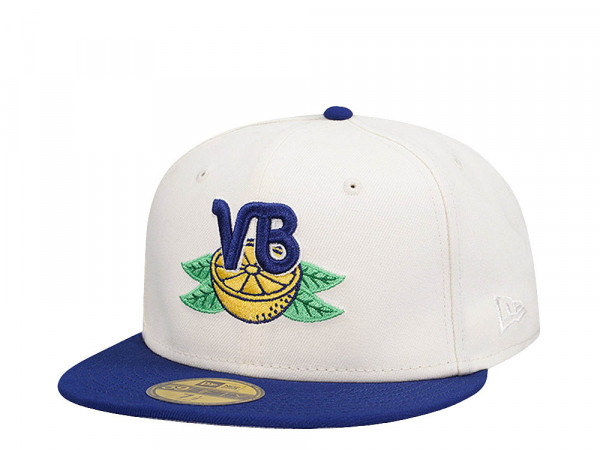 New Era Vero Beach Dodgers  Vintage Chrome Two Tone Edition 59Fifty Fitted Cap