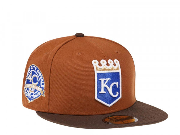New Era Kansas City Royals 40th Anniversary Bourbon and Suede Edition 59Fifty Fitted Cap