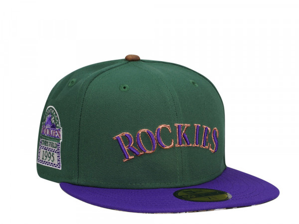 New Era Colorado Rockies Coors Field 1995 Purple Realtree Two Tone Edition 59Fifty Fitted Cap